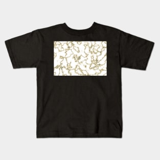 Gold Marble Pattern Kids T-Shirt